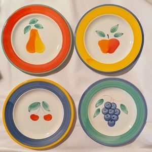 Pier 1 Hand-painted in Italy fruit plates